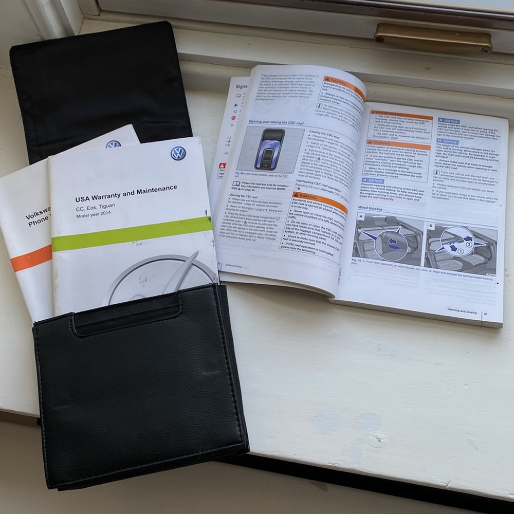 Volkswagen Eos (2014) Owners Manual Set